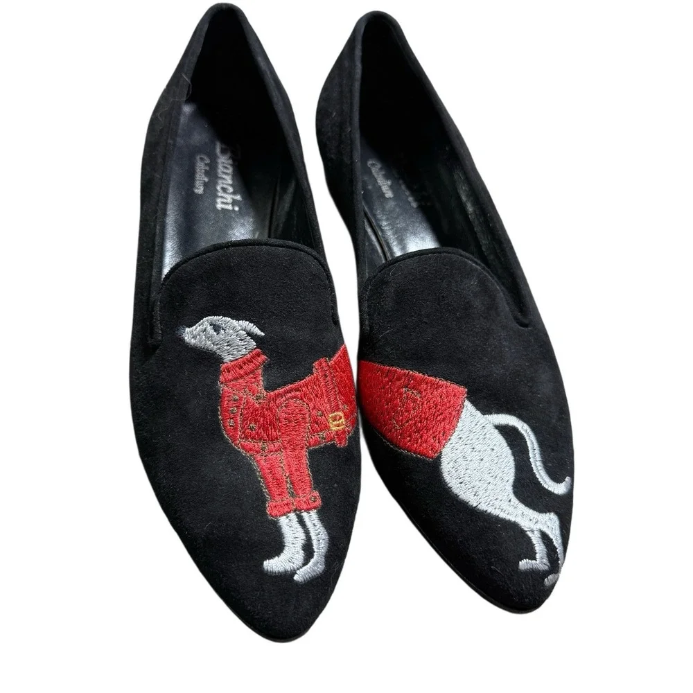 Victorio Bianchi Womens Greyhound Hound 37 Italy Vero Cuoio Loafers Shoes - Picture 1 of 8